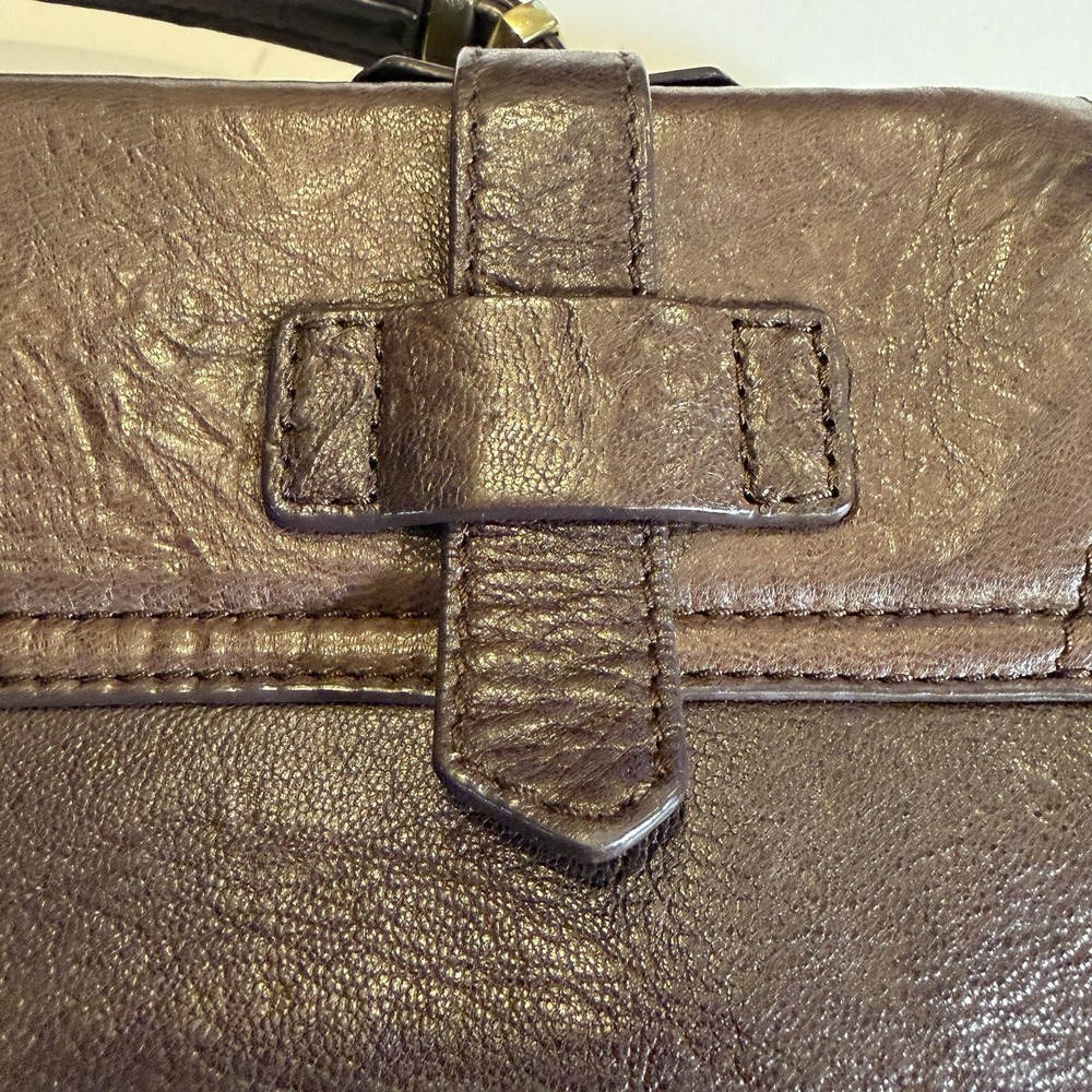 ORYANI Large Flap Satchel Brown Briefcase Messenger Crossbody Bag Leather - Picture 7 of 16